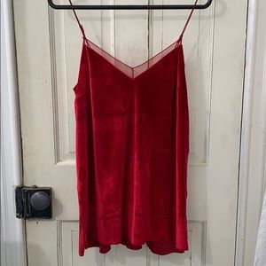 Free People Red Velvet Tank